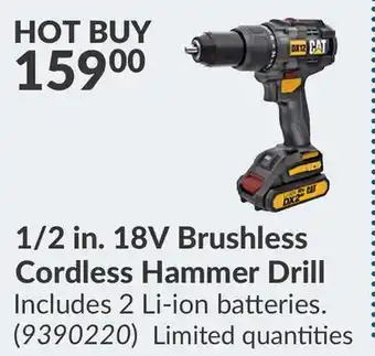 Princess Auto 1/2 in. 18V Brushless Cordless Hammer Drill offer