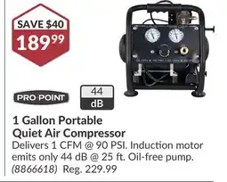 Princess Auto 1 Gallon Portable Quiet Air Compressor offer