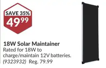 Princess Auto 18W Solar Maintainer offer