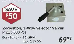 Princess Auto 2-Position, 3-Way Selector Valves offer