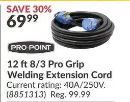 Princess Auto 12 ft 8/3 Pro Grip Welding Extension Cord offer