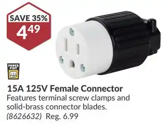 Princess Auto 15A 125V Female Connector offer