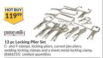 Princess Auto 13 pc Locking Plier Set offer