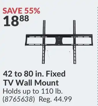 Princess Auto 42 to 80 in. Fixed TV Wall Mount offer