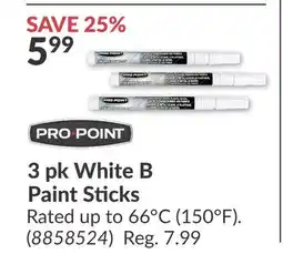 Princess Auto 3 pk White B Paint Sticks offer