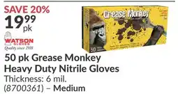 Princess Auto 50 pk Grease Monkey Heavy Duty Nitrile Gloves offer