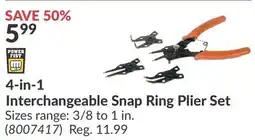 Princess Auto 4-in-1 Interchangeable Snap Ring Plier Set offer