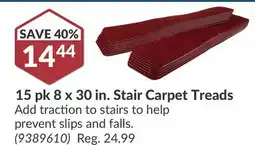 Princess Auto 15 pk 8 x 30 in. Stair Carpet Treads offer