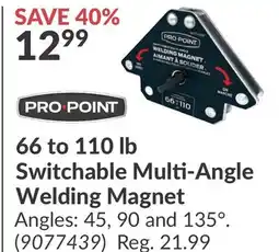 Princess Auto 66 to 110 lb Switchable Multi-Angle Welding Magnet offer