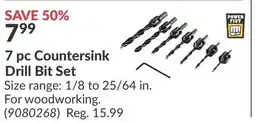 Princess Auto 7 pc Countersink Drill Bit Set offer