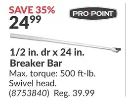 Princess Auto 1/2 in. dr x 24 in. Breaker Bar offer