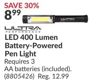 Princess Auto LED 400 Lumen Battery-Powered Pen Light offer