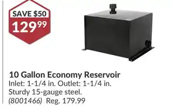 Princess Auto 10 Gallon Economy Reservoir Inlet offer