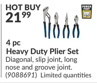 Princess Auto 4 pc Heavy Duty Plier Set offer