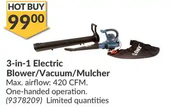 Princess Auto 3-in-1 Electric Blower/Vacuum/Mulcher offer