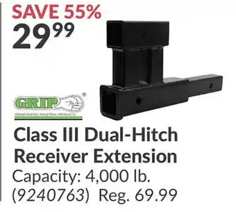 Princess Auto Class III Dual-Hitch Receiver GRAND RAPIDS INDUSTRIAL PRODUCTS offer