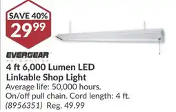 Princess Auto 4 ft 6, 000 Lumen LED Linkable Shop Light offer