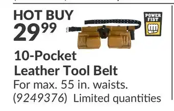 Princess Auto 10-Pocket Leather Tool Belt offer