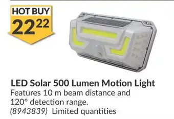 Princess Auto LED Solar 500 Lumen Motion Light offer