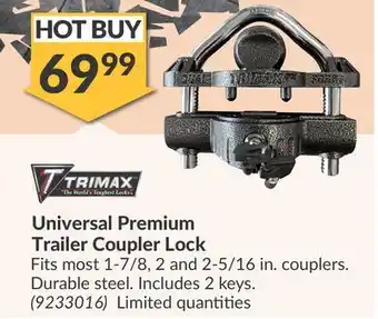 Princess Auto Universal Premium Trailer Coupler Lock offer