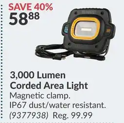 Princess Auto 3,000 Lumen Corded Area Light offer