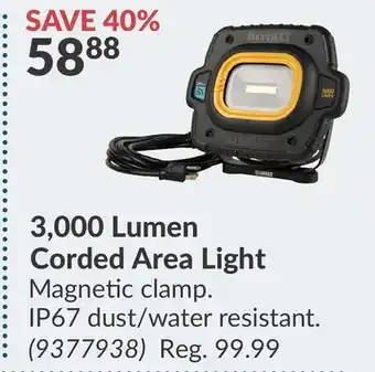 Princess Auto 3,000 Lumen Corded Area Light offer