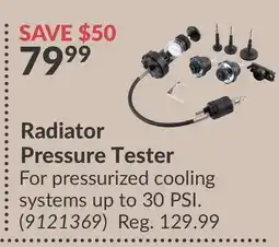 Princess Auto Radiator Pressure Tester offer