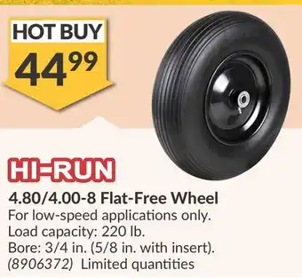 Princess Auto 4.80/4.00-8 Flat-Free Wheel offer