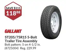 Princess Auto ST205/75R15 5-Bolt Trailer Tire offer