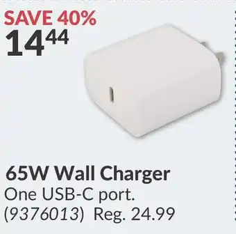 Princess Auto 65W Wall Charger offer