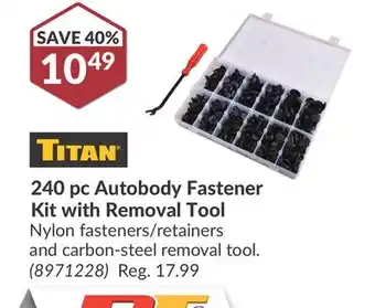 Princess Auto 240 pc Autobody Fastener Kit with Removal Tool offer