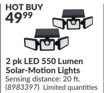 Princess Auto 2 pk LED 550 Lumen Solar-Motion Lights offer