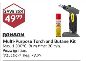 Princess Auto Multi-Purpose Torch and Butane Kit offer