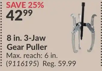 Princess Auto 8 in. 3-Jaw Gear Puller offer