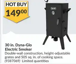 Princess Auto 30 in. Dyna-Glo Electric Smoker offer