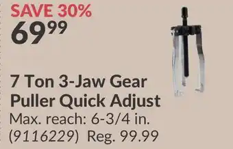 Princess Auto 7 Ton 3-Jaw Gear Puller Quick Adjust offer