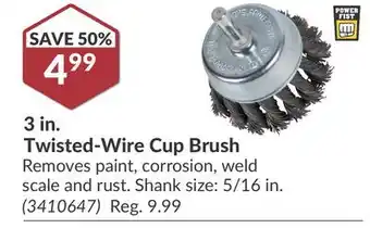 Princess Auto 3 in. Twisted-Wire Cup Brush offer