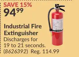 Princess Auto Industrial Fire Extinguisher offer