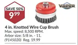 Princess Auto 4 in. Knotted Wire Cup Brush offer