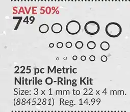 Princess Auto 225 pc Metric Nitrile O-Ring Kit offer