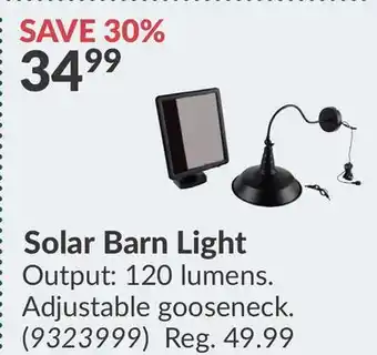 Princess Auto Solar Barn Light offer