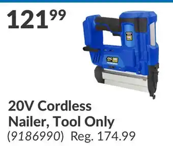 Princess Auto 20V Cordless Nailer, Tool Only offer