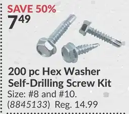 Princess Auto 200 pc Hex Washer Self-Drilling Screw Kit offer