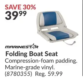 Princess Auto Folding Boat Seat offer