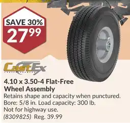 Princess Auto 4.10 x 3.50-4 Flat-Free Wheel offer