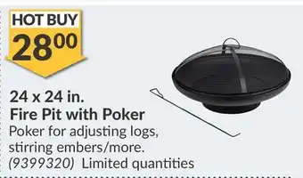 Princess Auto 24 x 24 in. Fire Pit with Poker offer