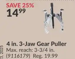 Princess Auto 4 in. 3-Jaw Gear Puller offer