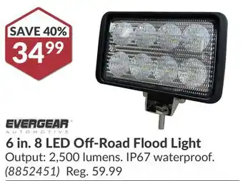 Princess Auto 6 in. 8 LED Off-Road Flood Light offer