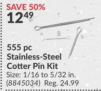 Princess Auto 555 pc Stainless-Steel Cotter Pin Kit offer