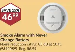 Princess Auto Smoke Alarm with Never Change Battery offer